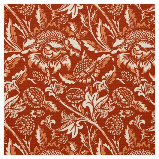 William Morris Sonnenblumen, Mandarin Orange Stoff (Muster)