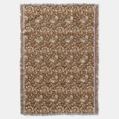 William Morris Sonnenblumen, Schokolade Brown & Be Decke (Vorderseite Vertikal)