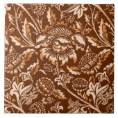 William Morris Sonnenblumen, Schokolade Brown & Be Fliese (Vorderseite)