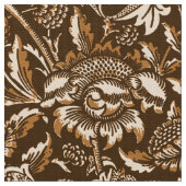 William Morris Sonnenblumen, Schokoladenbraun Stoff (Nahaufnahme)