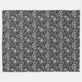 William Morris Sonnenblumen, Schwarz und Weiß Fleecedecke (Vorderseite (Horizontal))