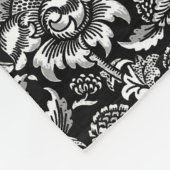 William Morris Sonnenblumen, Schwarz und Weiß Fleecedecke (Ecke)