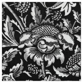 William Morris Sonnenblumen, Schwarz und Weiß Stoff (Nahaufnahme)