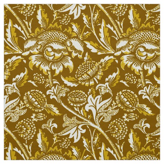William Morris Sonnenblumen, Senf Gelb Stoff (Muster)