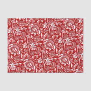 William Morris-Sonnenblumen, tiefrot und weiß Seidenpapier