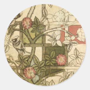 William Morris - Spalier Runder Aufkleber