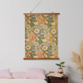 William Morris Spring Compton Blume Festival Wandteppich Mit Holzrahmen (Schlafzimmer)
