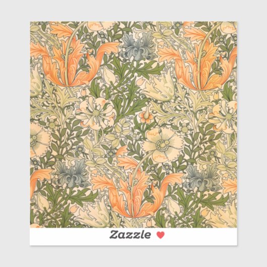 William Morris Spring Compton Flower Festival Aufkleber (Blatt)