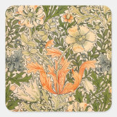 William Morris Spring Compton Flower Festival Quadratischer Aufkleber (Vorderseite)