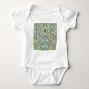 William Morris Spring Thicket: Antique Floral Baby Strampler