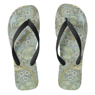 William Morris Spring Thicket: Antique Floral Badesandalen