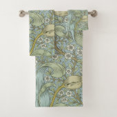 William Morris Spring Thicket: Antique Floral Badhandtuch Set (Insitu)