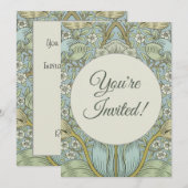 William Morris Spring Thicket: Antique Floral Einladung (Vorne/Hinten)