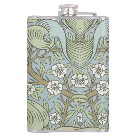 William Morris Spring Thicket: Antique Floral Flachmann (Rückseite)