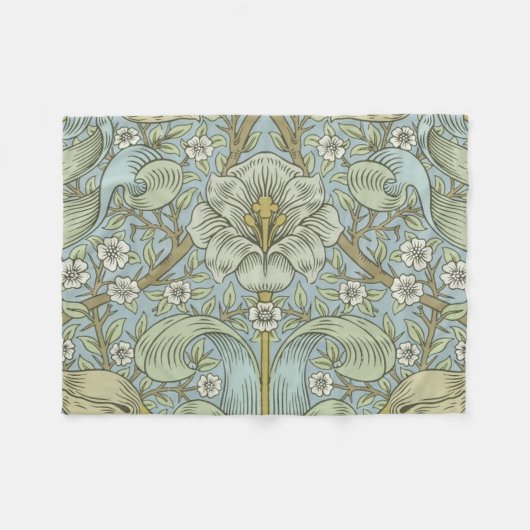 William Morris Spring Thicket: Antique Floral Fleecedecke (Vorderseite (Horizontal))