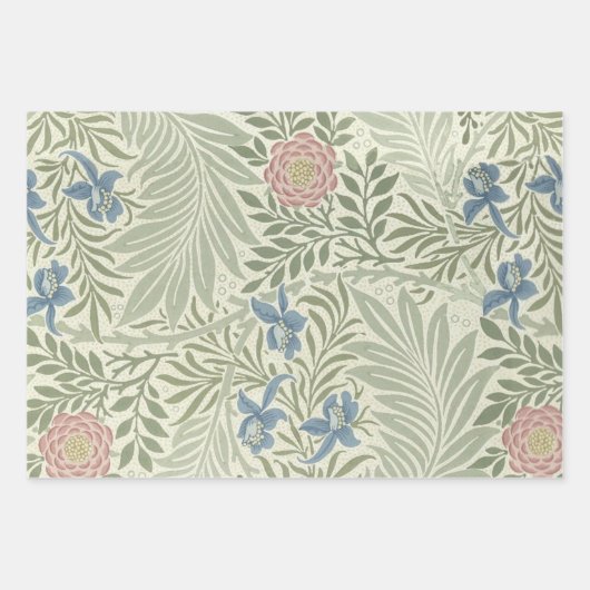 William Morris Spring Thicket: Antique Floral Geschenkpapier Set (Vorderseite 3)