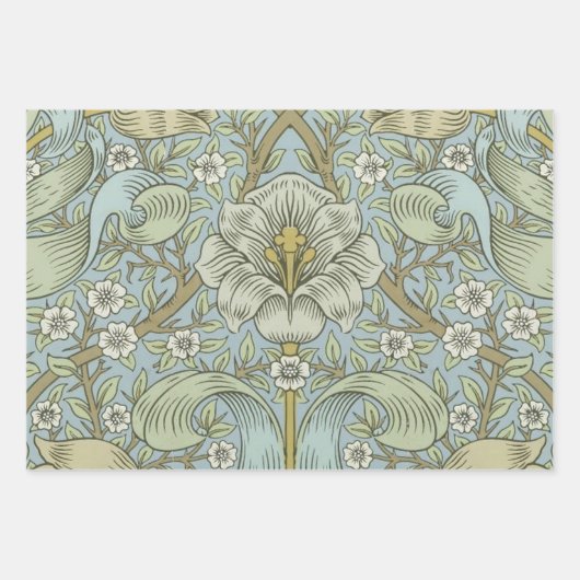 William Morris Spring Thicket: Antique Floral Geschenkpapier Set (Vorderseite)