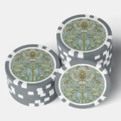 William Morris Spring Thicket: Antique Floral Pokerchips (Stapel)