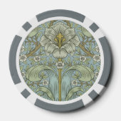 William Morris Spring Thicket: Antique Floral Pokerchips (Rückseite)