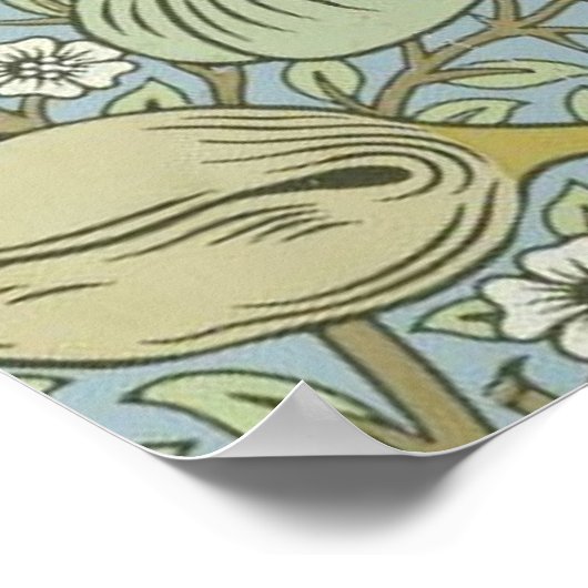 William Morris Spring Thicket: Antique Floral Poster (Ecke)