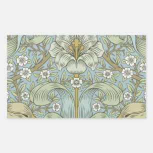 William Morris Spring Thicket: Antique Floral Rechteckiger Aufkleber