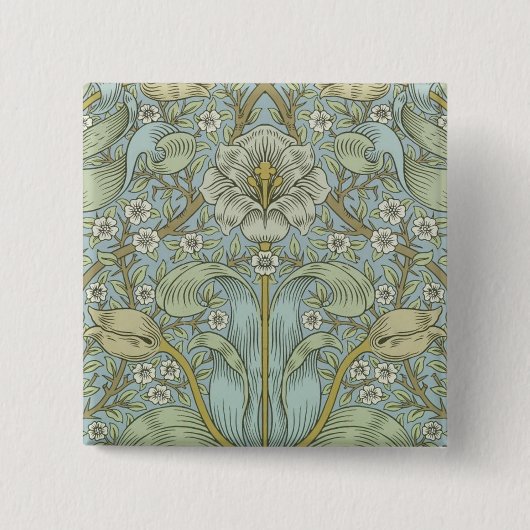 William Morris Spring Thicket Classic Muster Button (Vorderseite)