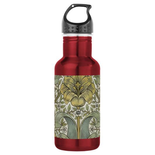 William Morris Spring Thicket Classic Muster Edelstahlflasche (Vorderseite)