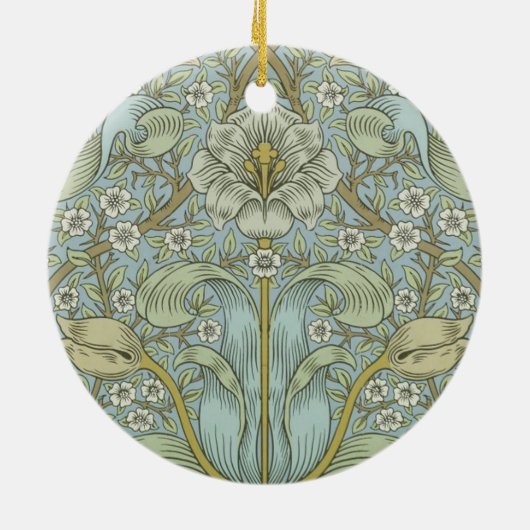 William Morris Spring Thicket Classic Muster Keramik Ornament (Hinten)
