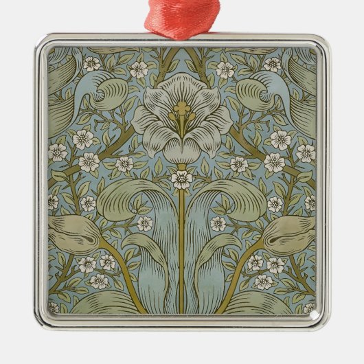 William Morris Spring Thicket Classic Muster Ornament Aus Metall (Vorne)