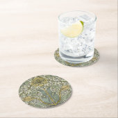William Morris Spring Thicket Classic Muster Runder Pappuntersetzer (Vor Ort)