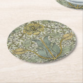 William Morris Spring Thicket Classic Muster Runder Pappuntersetzer (Angewinkelt)