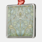 William Morris Spring Thicket Classic Muster Silbernes Ornament (Links)