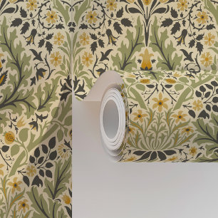 William Morris Spring Thicket - Olive Green Tapete