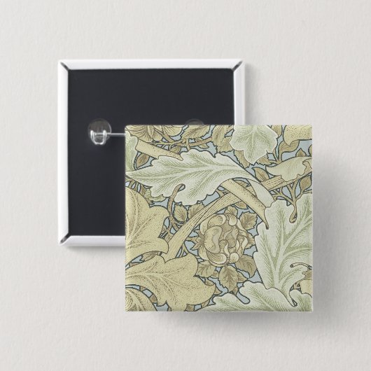 William Morris St James Acanthus Wallpaper Button (Vorne & Hinten)