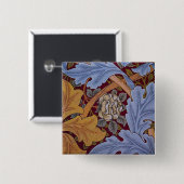 William Morris St James Acanthus Wallpaper Button (Vorne & Hinten)