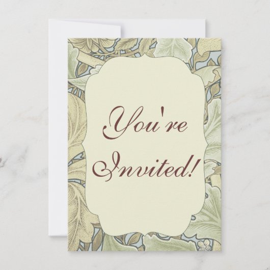 William Morris St James Acanthus Wallpaper Einladung (Vorderseite)