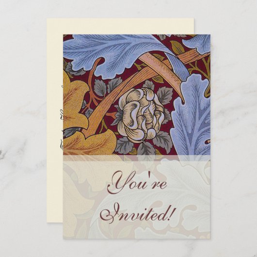 William Morris St James Acanthus Wallpaper Einladung (Vorne/Hinten)