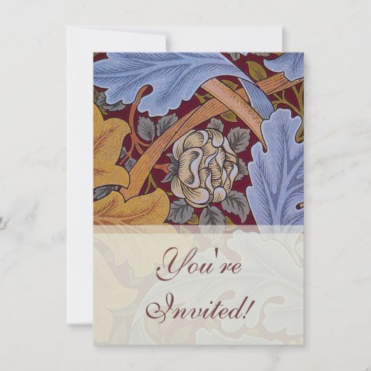 William Morris St James Acanthus Wallpaper Einladung (Vorderseite)