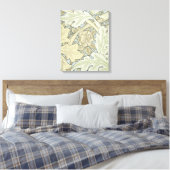 William Morris St James Acanthus Wallpaper Leinwanddruck (Insitu (Schlafzimmer))
