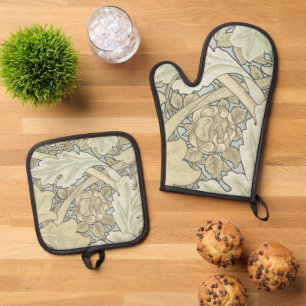 William Morris St James Acanthus Wallpaper Ofenhandschuh & Topflappen-Set