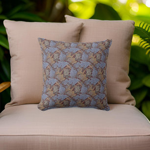 William * Morris St James Blau Braun Pfirsich Kissen
