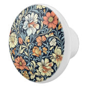 William-Morris-Stil Blumen-Akanthus-Muster Keramikknauf (Rechts)