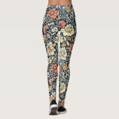 William-Morris-Stil Blumen-Akanthus-Muster Leggings (Rückseite)