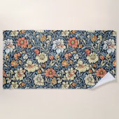 William-Morris-Stil Blumen-Akanthus-Muster Strandtuch (Vorderseite)