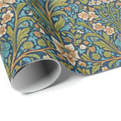 William-Morris-Stil-Blumenmuster Geschenkpapier (Rolleneckpunkt)
