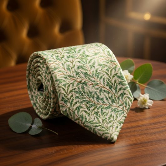 William Morris Stil Blumenmuster Krawatte