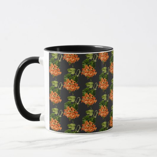 William Morris Stil Botanische Blume Schwarz Tasse (Links)