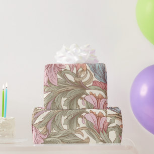 William-Morris-Stil Botanisches Blumenmuster Geschenkpapier