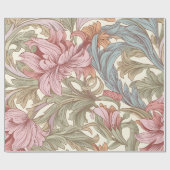 William-Morris-Stil Botanisches Blumenmuster Geschenkpapier (Flach)