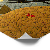 William Morris Stil dekoriert Bäume und Blume Poster (Ecke)